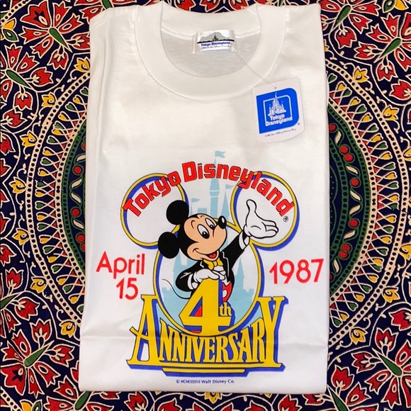 VTG Dead stock 1987 Tokyo Disneyland T-shirt. S - Picture 12 of 13